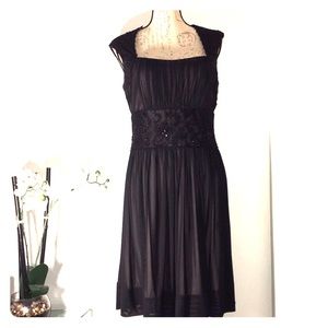 Black Beaded Cocktail Dress by DECODE 1.8